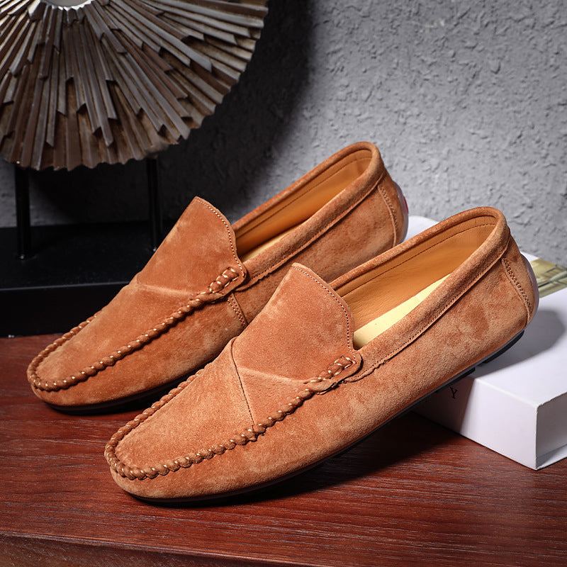 Large Size Slip-On Loafers - Men's Casual Leather Flats - Loafer Lane