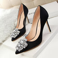 Women's Stiletto Heels - Pointed Toe Leather Shoes in Multiple Colors - Loafer Lane