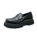 Men's Black Platform Height-Boosting Loafers - Loafer Lane