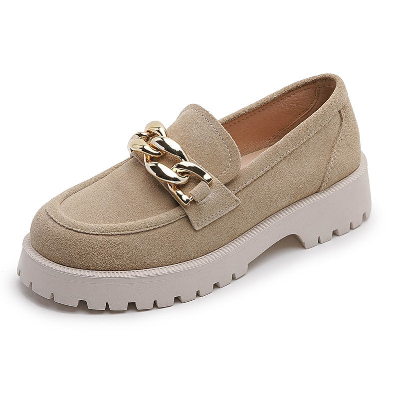 Women's Leather Slip-On Platform Loafers - Stylish and Comfortable - Loafer Lane