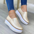 Zipper Flat Shoes - Slip-On Platform Loafers for Women - Loafer Lane