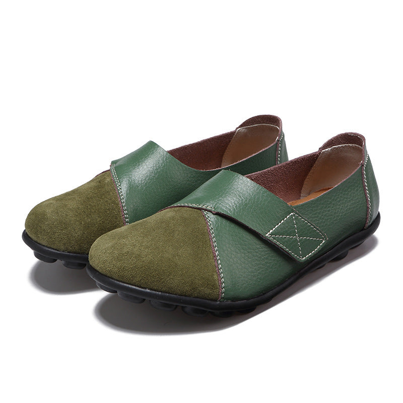 Women’s Patchwork Loafers - Soft Sole Flat Shoes - Loafer Lane