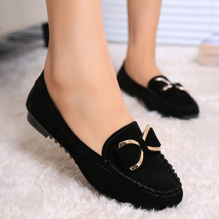 Fashion Bowknot Flats - Cozy Solid Loafers for Women - Loafer Lane