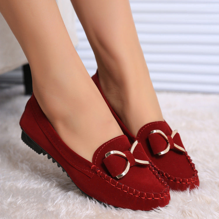 Fashion Bowknot Flats - Cozy Solid Loafers for Women - Loafer Lane