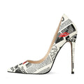 12cm Graffiti Stiletto Heels - Fashion Catwalk Shoes for Women - Loafer Lane